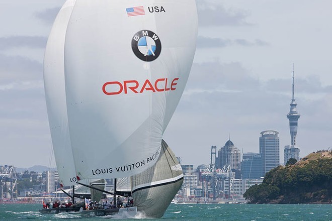 Louis Vuitton Pacific Series -  Racing Day 2BMW ORACLE Racing vs China Team © BMW Oracle Racing Photo Gilles Martin-Raget http://www.bmworacleracing.com
