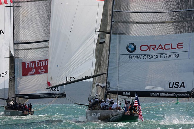 Louis Vuitton Pacific Series -  Racing Day 2 © BMW Oracle Racing Photo Gilles Martin-Raget http://www.bmworacleracing.com