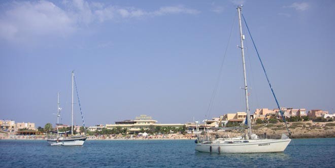 Yacht anchorage at Lampedusa © BW Media