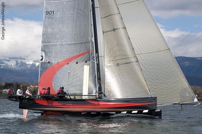 Alinghi’s D35 which also raced very successfully by Ernesto Bertarelli © George Johns/Alinghi www.alinghi.com