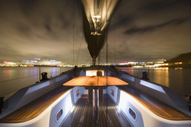 Marten Yacht 49 - decklights at night &copy; Andrea Francolini /Marten Yachts http://www.martenyachts.com