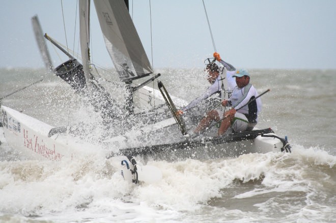 Mitch Booth and Pim Nieuwenhis F18 Worlds Day 3 © Gordon McGillvray