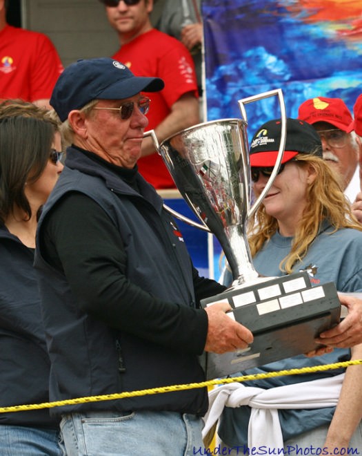 Alec Oberschmidt receives the trophy for Staghound’s first place overall © Rich Roberts http://www.UnderTheSunPhotos.com