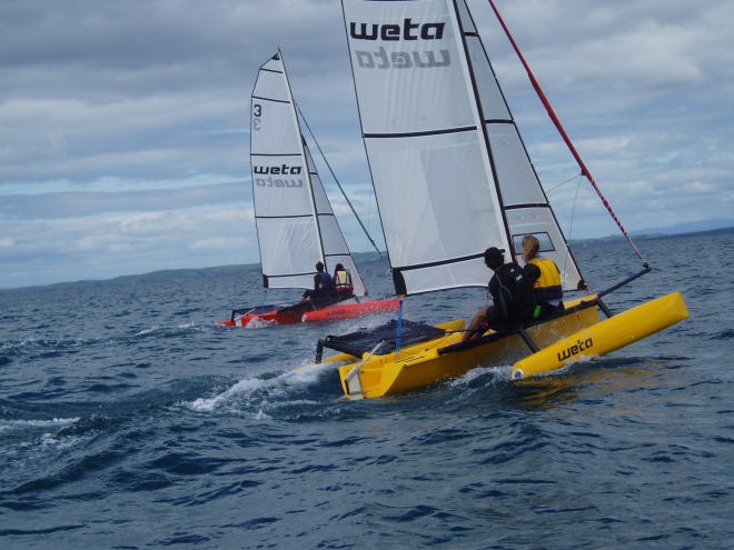 Good performance even in relatively light winds. © Wetamarine