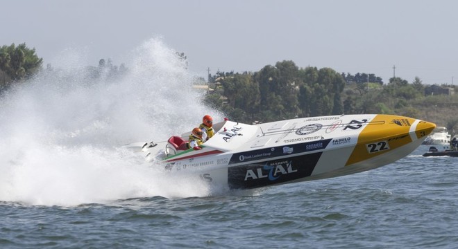 Big Sergio racing in the Powerpole of the Powerboat P1 World Championships in Syracuse, Sicily.<br />
Copyright onEdition 2009©<br />
 © Powerboat P1 World Championship http://www.powerboatp1.com