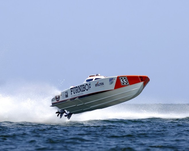 Furnibo racing in the Powerpole of the Powerboat P1 World Championships in Syracuse, Sicily.  Copyright onEdition 2009©<br />
 © Powerboat P1 World Championship http://www.powerboatp1.com