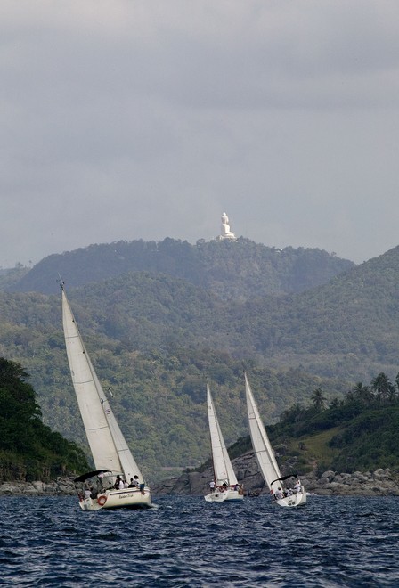 Phuket King’s Cup 2009. Racing in the shadow of the Buddha. © Guy Nowell http://www.guynowell.com