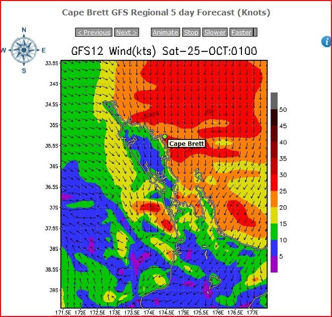 PredictWind for HSBC Coastal Classic - 0100hrs on 25 October 2008 © PredictWind.com www.predictwind.com