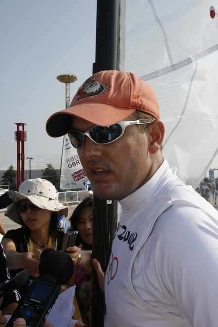 Qingdao Olympic Regatta 2008. Zach Railey (USA). © Guy Nowell http://www.guynowell.com