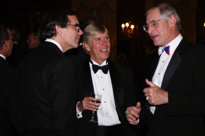 Lee Tawney and Dick Franyo of the National Sailing Hall of Fame (Annapolis, Md.) with Rich du Moulin © Kimberly Holcombe/Rolex