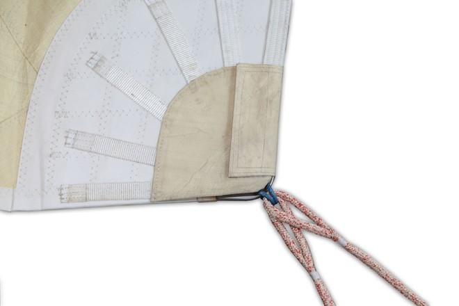When the covering flap is closed on the sail, the T-Clewring is embedded in the sail and it is ready to take sheet load. © Ivor Wilkins/Offshore Images http://www.offshoreimages.com/