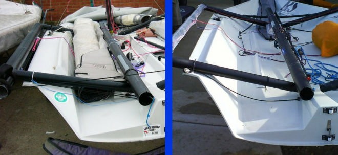 RS800 Modified side deck, with tank removed © Gerald New http://www.sail-world.co.uk