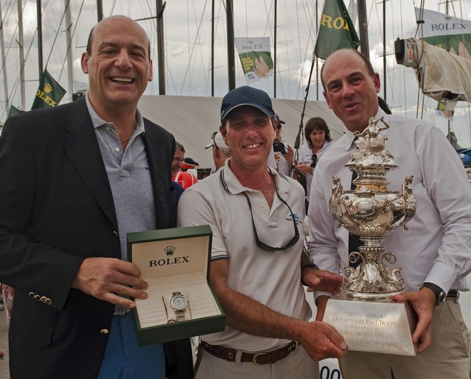 Dock Side presentation<br />
TWO TRUE, Sail Number: YC400, Skipper: Andrew Saies, State: SA, Division: IRC, Design: First 40, LOA (m): 12.24, Draft: 2.48<br />
Press Conference ©  Rolex/ Kurt Arrigo http://www.regattanews.com