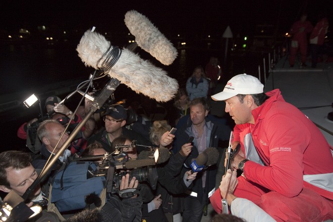 Mark Richards, skipper of Wild Oats XI second boat to cross the finish line. Rolex Sydney to Hobart 2009 ©  Andrea Francolini Photography http://www.afrancolini.com/