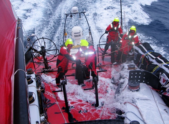 Taking it one watch at a time in the Southern Ocean, onboard PUMA Ocean Racing, on leg 5 of the Volvo Ocean Race, from Qingdao to Rio de Janeiro © Rick Deppe/PUMA Ocean Racing/Volvo Ocean Race http://www.volvooceanrace.org