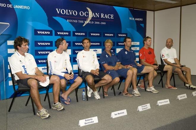Skippers press conference in Rio de Janeiro prior to the Light In-port Race in the Volvo Ocean Race © Rick Tomlinson/Volvo Ocean Race http://www.volvooceanrace.com