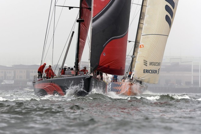 <br />
<br />
PUMA Ocean Racing, skippered by Ken Read (USA) at the start of leg 7 from Boston to Galway<br />
 © Sally Collison/PUMA Ocean Racing http://www.sallycollison.com