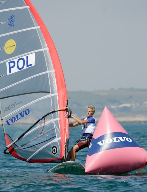Lukasz Grodzicki from Poland competing in the RSX class on the third day of racing at The Volvo Youth Sailing ISAF World Championship 2006. © onEdition http://www.onEdition.com