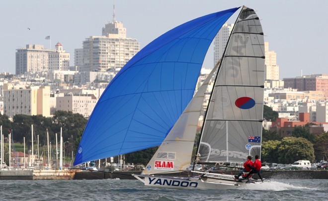 Yandoo blasts downwind -Ronstan Bridge to Bridge Race San Francisco © Crosbie Lorimer http://www.crosbielorimer.com