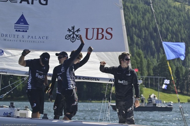 Adam Minoprio and the BlackMatch crew celebrate their win in St Moritz © Juerg Kaufmann go4image.com http://www.go4image.com