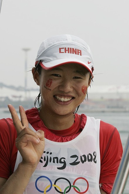 Xu Lijia (CHN) bronze medal Laser Radial, 2008 Qingdao © Ingrid Abery http://www.ingridabery.com