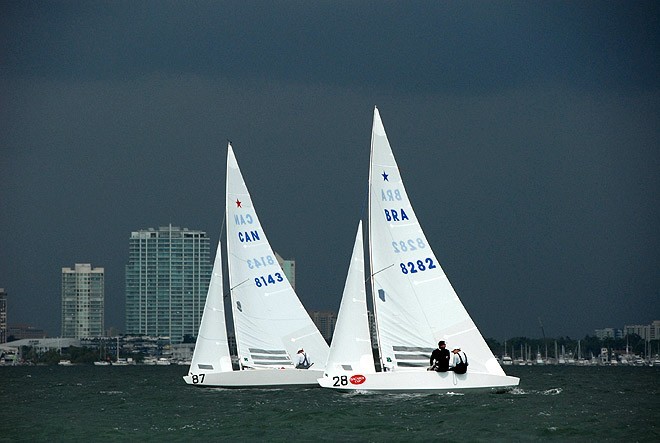 Ominous Miami skyline with approaching cold front - 81st Annual Bacardi Cup © Marco Oquendo http://www.imagesbymarco.com