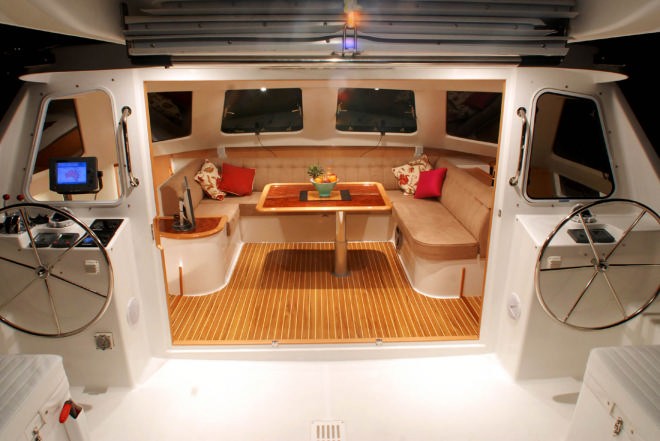 Room to move in the cockpit of the Seawind 1160 - Seawind 1160 Catamaran © Seawind Catamarans www.seawindcats.com
