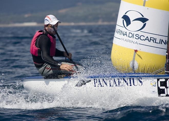 Guillame Florent (FRA) wins race 4 Euros 2008 © Finn Class http://www.finnclass.org