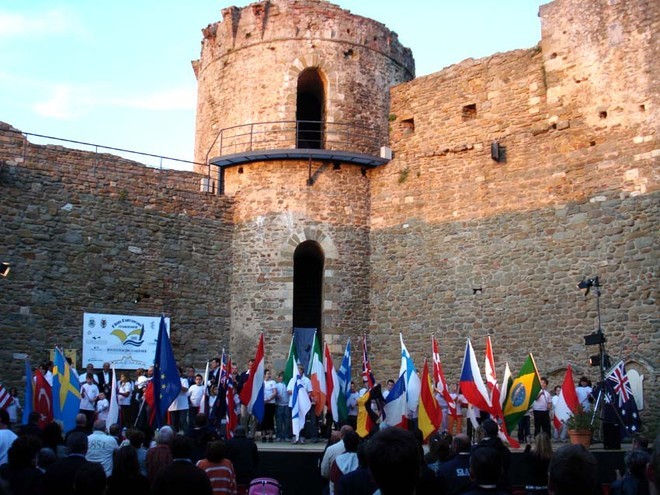 Finn Europeans opening ceremony in Scarlino Castle © Robert Deaves/Finn Class http://www.finnclass.org