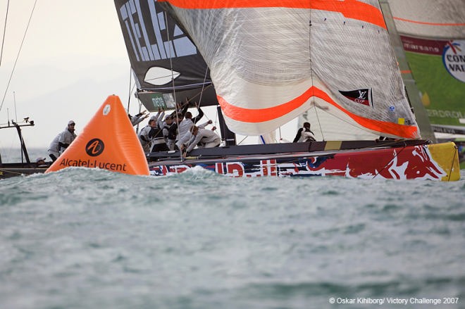 Valencia Louis Vuitton Act 13, day 1<br />
32nd Americas Cup, Valencia, Spain.<br />
 © Victory Challenge Photo Oskar Kihlborg http://www.victorychallenge.com