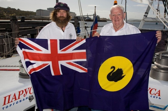 Fedor Konyukhov and Bob Williams, CEO of Antarctica Cup Management © Sail-World.com /AUS http://www.sail-world.com
