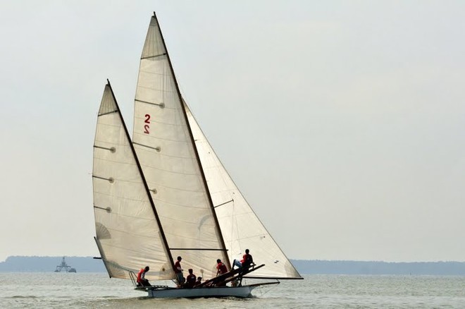Inside Choptank Light - Chesapeake Log Canoes in action - 2009 &copy; Bassirou Sarr http://campbellsailing.com