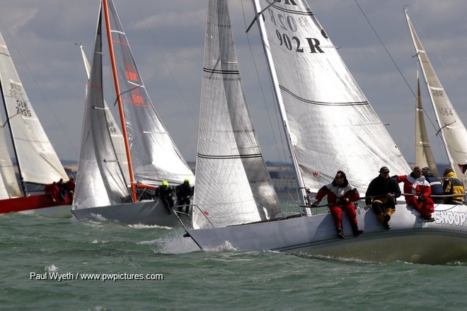 Racing on the final day of the Coutts Quarter Ton Cup, Cowes, Isle of Wight © Paul Wyeth / www.pwpictures.com http://www.pwpictures.com