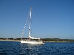 Anchored in Ria Arosa © Vicki and Andi Dunkel