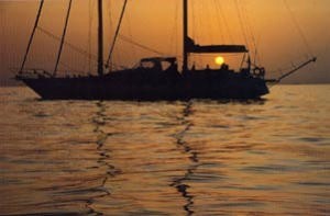 Anchoring at sunset photo copyright SW taken at  and featuring the  class