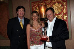 Andrew and Kylie Short proudly displaying the business’ 3rd consectutive SeaRay dealer of the year award © Andrew Short Marine www.andrewshortmarine.com.au