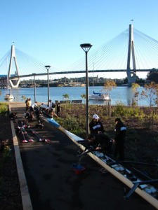 Rigging up close to the Anzac Bridge photo copyright Sonya Walker taken at  and featuring the  class