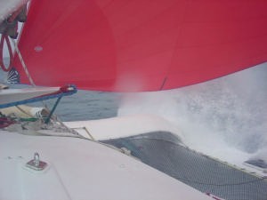 Under spinnaker - Raw Nerve 2005 Sydney Hobart speed attempt photo copyright Tim Berg taken at  and featuring the  class