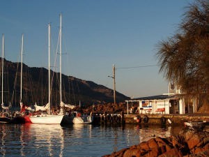 Coles Bay basks in morning sunlight - 2006 Three Peaks Race photo copyright Jane Austin taken at  and featuring the  class