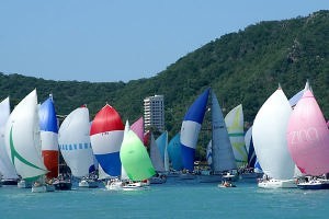 Colourful Cruising fleet  at Hamilton Island - 2005 Hahn Premium Race Week photo copyright Teri Dodds http://www.teridodds.com taken at  and featuring the  class