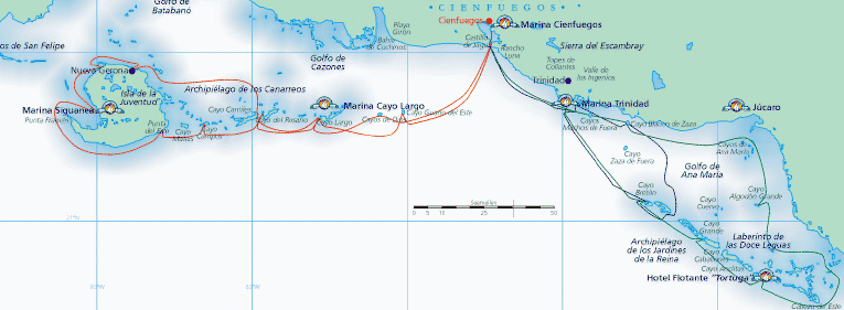 Cuba sailing map photo copyright SW taken at  and featuring the  class