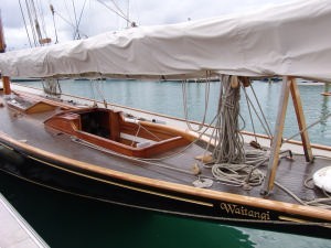 Waitangi is one of several classic yachts on show, photo copyright Richard Gladwell www.photosport.co.nz taken at  and featuring the  class