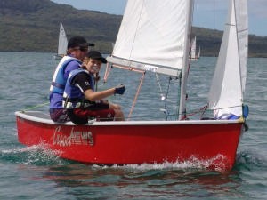 Wakatere BC Commodore Bruce Yarnton skippers a Sunburst in the Brooke Regatta photo copyright Richard Gladwell www.photosport.co.nz taken at  and featuring the  class