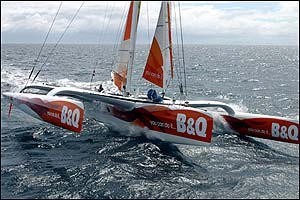Ellen on trimaran © Media Services