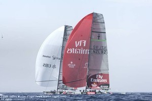 32nd America&rsquo;s Cup - Final Match - Day 8 - Alinghi vs Emirates Team New Zealand photo copyright Gilles Martin-Raget http://www.martin-raget.com/ taken at  and featuring the  class