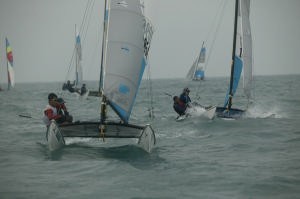 Singapore's Melcolm Huang and Chung Pei-Qun (left) photo copyright Guy Nowell http://www.guynowell.com taken at  and featuring the  class
