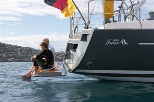 Hanse 630 transom door photo copyright Windcraft Australia www.windcraft.com.au taken at  and featuring the  class