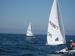 James Sandall leading on the reach at the Laser Radial Youth Worlds
 photo copyright John Bullot taken at  and featuring the  class