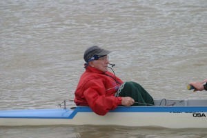 Noel Lynch still coxing at the age of 82 - he takes his crew for a paddle at Clifton © Rob Bristow www.rowinginfo.info