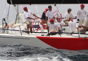 ACRM Regatta Director, Iain Murray, and Oracle Racing’s Grant Simmer competing in the Strathfield Pittwater to Coffs Race 2004 © Crosbie Lorimer http://www.crosbielorimer.com